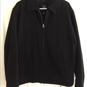 Men’s Black Wool Dress Coat - GAP